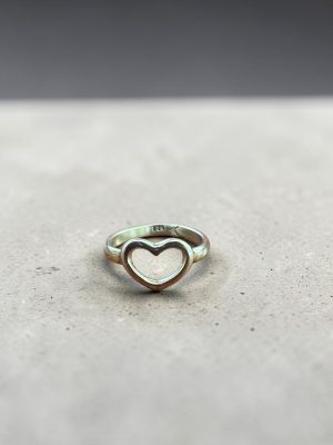 Silver Open Heart Ring