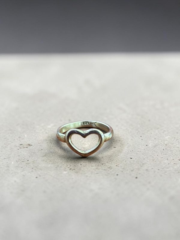 Silver Open Heart Ring