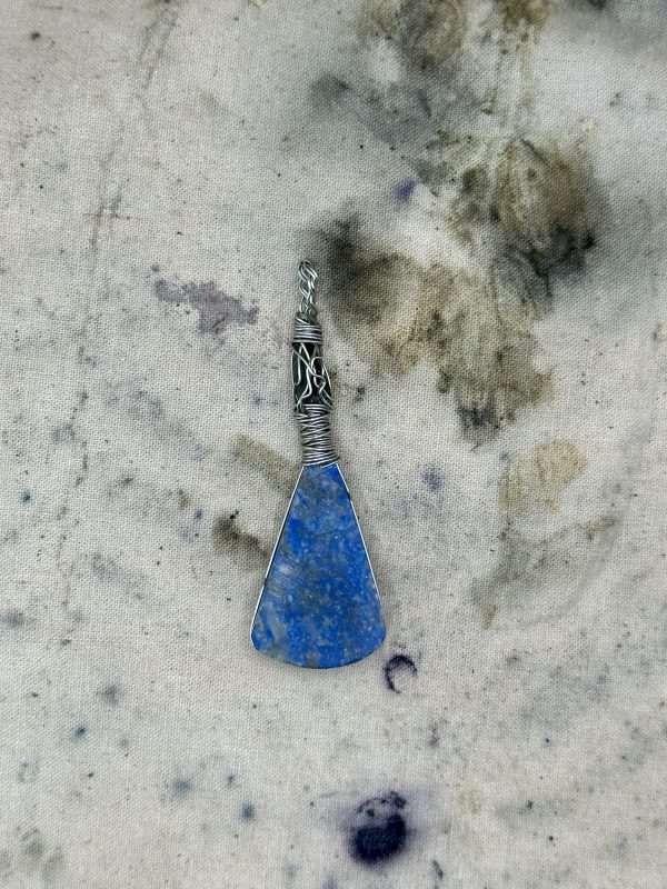 Lapis Lazuli and Obsidian Pendant